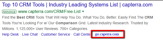 Google adwords branded url shortener link